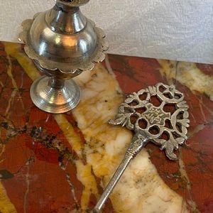 Silver oil container